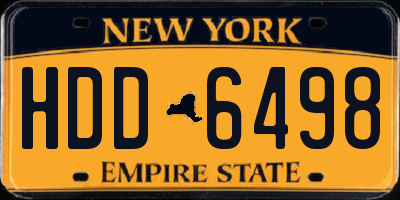 NY license plate HDD6498
