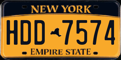 NY license plate HDD7574
