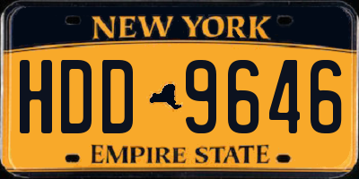 NY license plate HDD9646