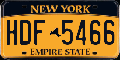 NY license plate HDF5466