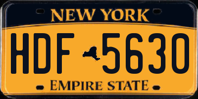 NY license plate HDF5630