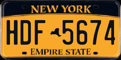 NY license plate HDF5674