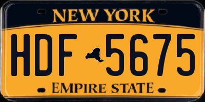 NY license plate HDF5675