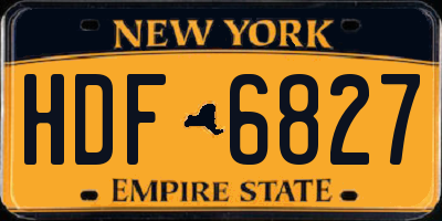 NY license plate HDF6827