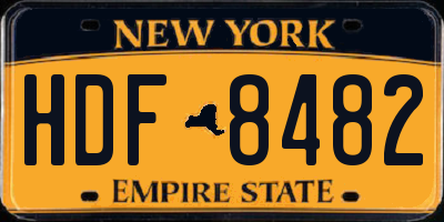NY license plate HDF8482
