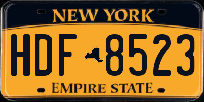 NY license plate HDF8523