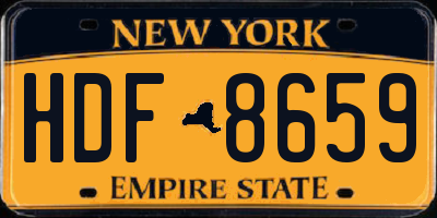 NY license plate HDF8659