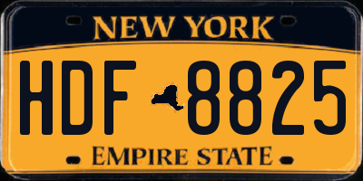 NY license plate HDF8825