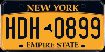 NY license plate HDH0899