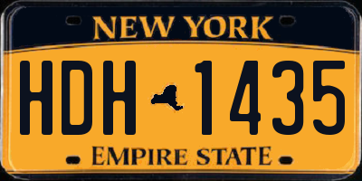 NY license plate HDH1435