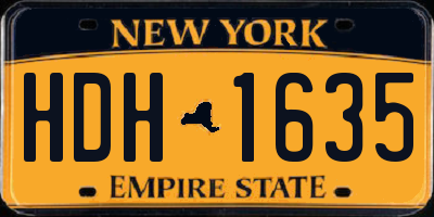 NY license plate HDH1635