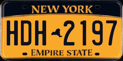 NY license plate HDH2197
