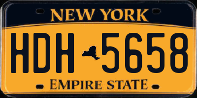 NY license plate HDH5658