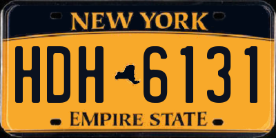 NY license plate HDH6131