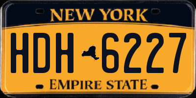NY license plate HDH6227