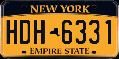 NY license plate HDH6331