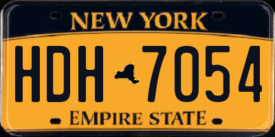 NY license plate HDH7054