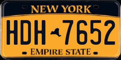 NY license plate HDH7652