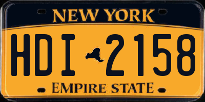 NY license plate HDI2158