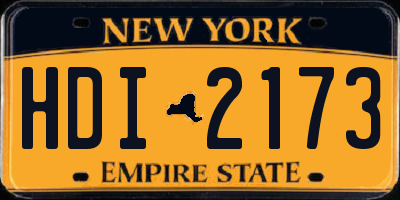NY license plate HDI2173