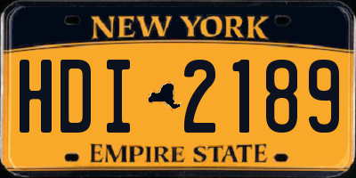 NY license plate HDI2189