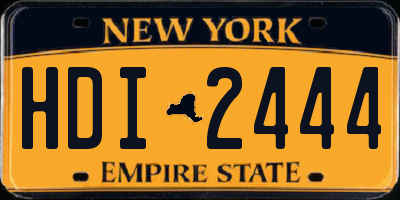 NY license plate HDI2444