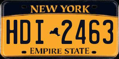 NY license plate HDI2463