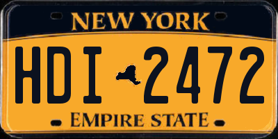 NY license plate HDI2472