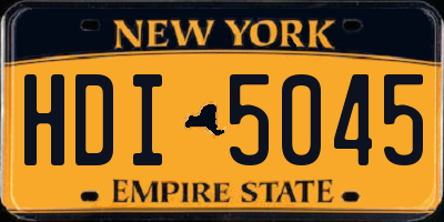 NY license plate HDI5045