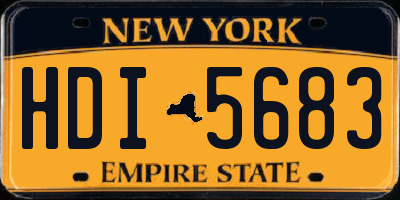 NY license plate HDI5683