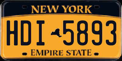 NY license plate HDI5893