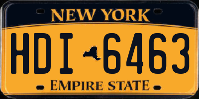 NY license plate HDI6463