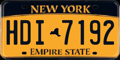 NY license plate HDI7192