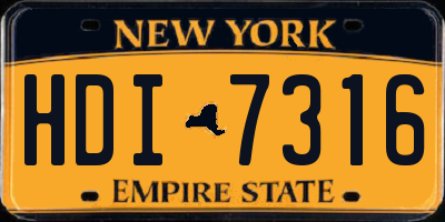 NY license plate HDI7316