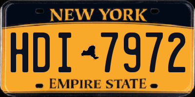 NY license plate HDI7972