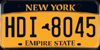NY license plate HDI8045