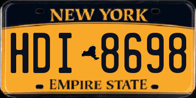 NY license plate HDI8698