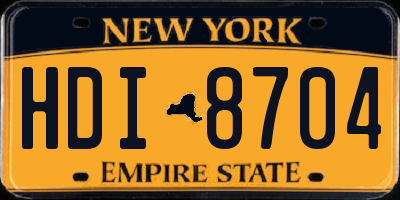 NY license plate HDI8704