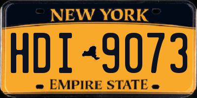 NY license plate HDI9073