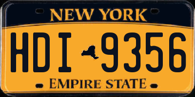 NY license plate HDI9356