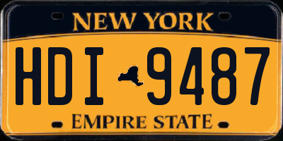 NY license plate HDI9487