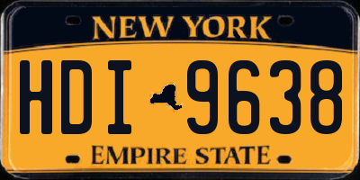 NY license plate HDI9638