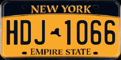 NY license plate HDJ1066