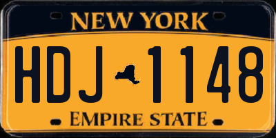 NY license plate HDJ1148