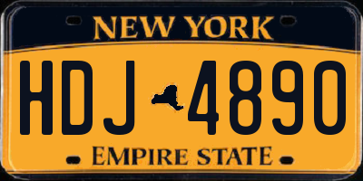 NY license plate HDJ4890