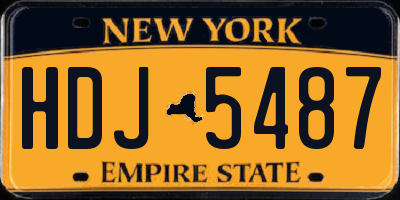 NY license plate HDJ5487