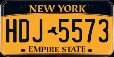 NY license plate HDJ5573