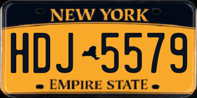 NY license plate HDJ5579