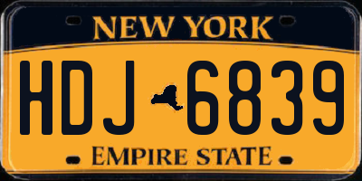 NY license plate HDJ6839