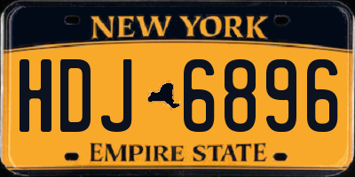 NY license plate HDJ6896